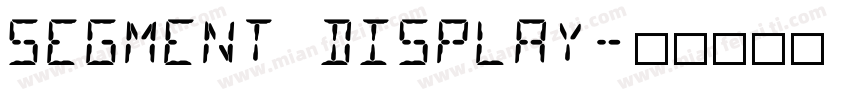 Segment display字体转换